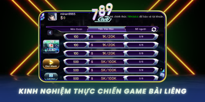 Kinh Nghiem Thuc Chien Game Bai Lieng