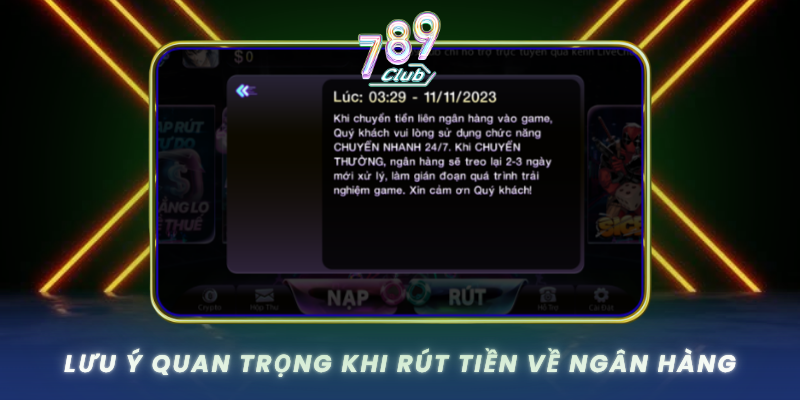 Luu Y Quan Trong Khi Rut Tien Ve Ngan Hang